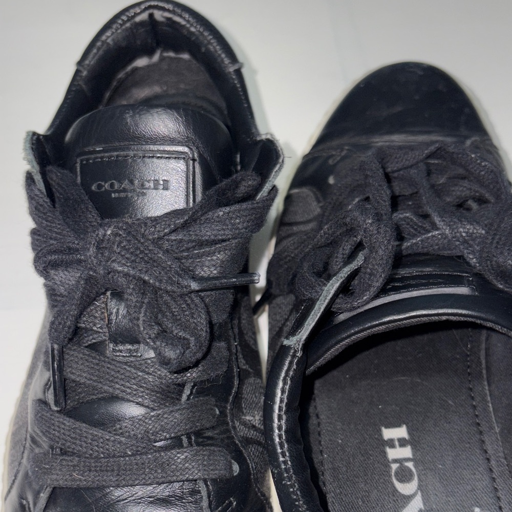 Coach Black Sneakers size 7.5 EUR 40.5 used condition - Picture 14 of 15